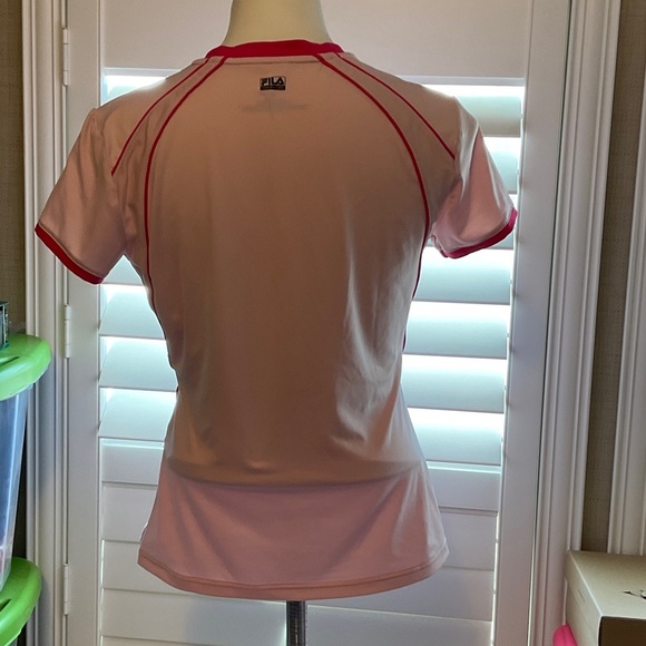 Fila Women's Light Pink V-Neck Jersey - Picture 5 of 7